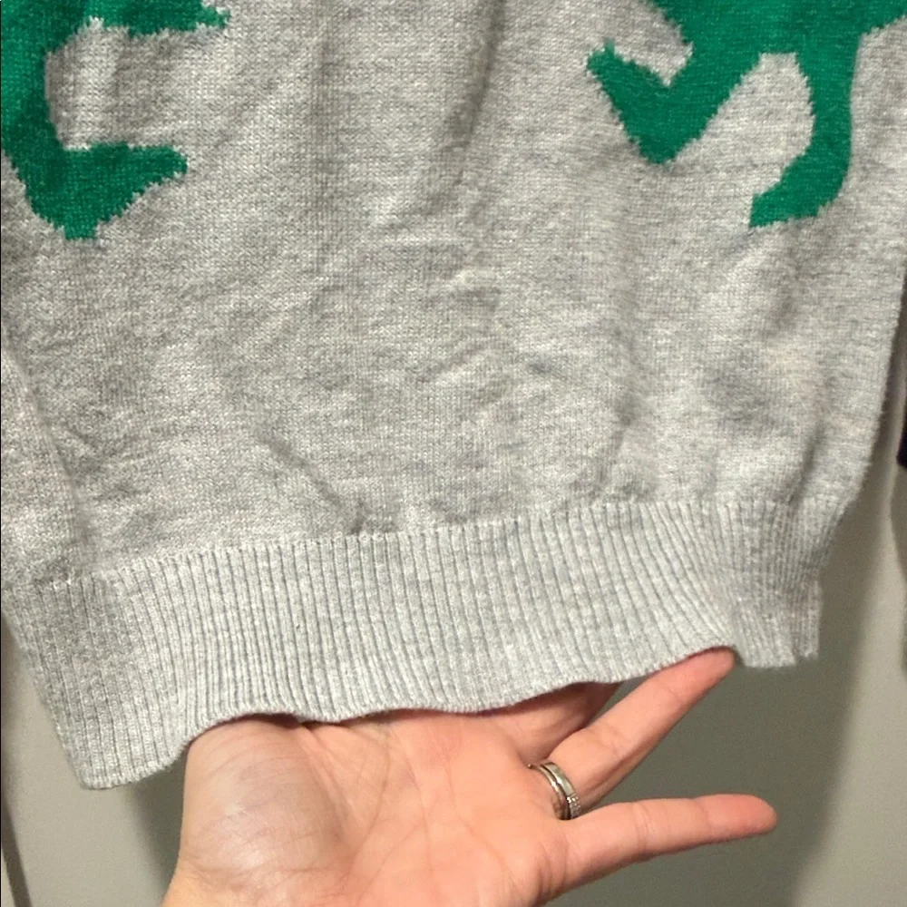 The Children's Place Festive Dinosaur Sweater - Navy, Gray, Red
